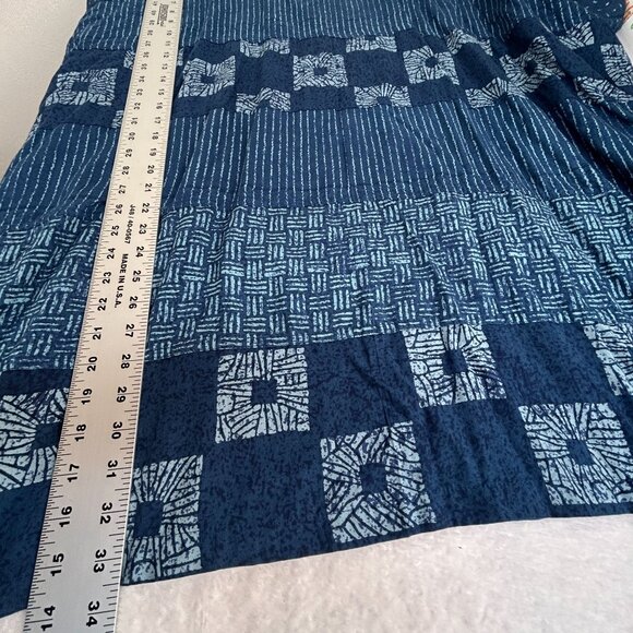 Endless Knot Art Womens Boho Oversized Tunic Dress/Top 3X Blue Ethnic Patchwork - Picture 7 of 8